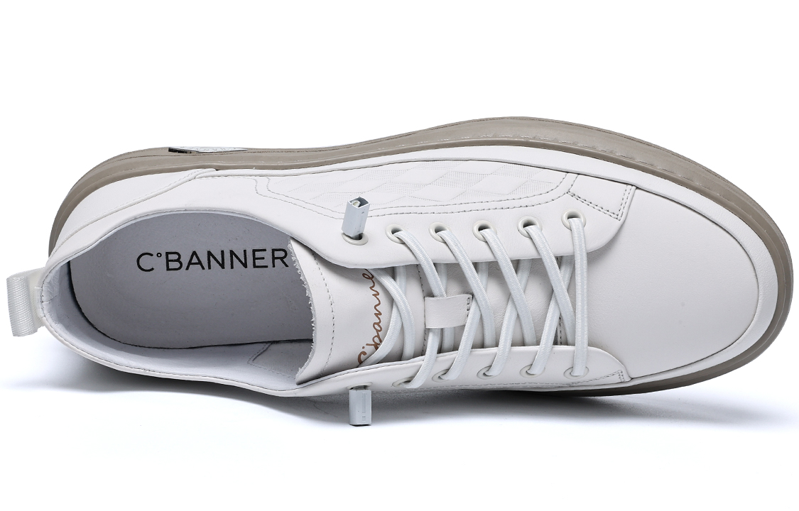 C°BANNER Low-Top 'White Leather Patchwork' 圖 4