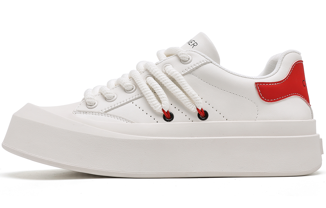 C°BANNER Low-Top Sneaker 'White Red'