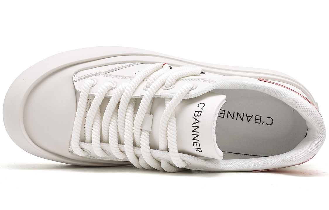 C°BANNER Low-Top Sneaker 'White Red' 圖 4