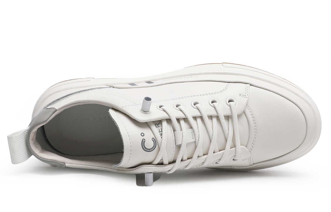 C°BANNER Low-Top Sneakers 'White Grey Patchwork' 圖 4