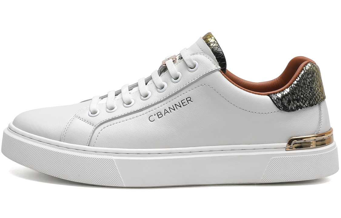 C°BANNER Low-Top Sneakers 'White Leather'