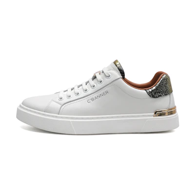 C°BANNER Low-Top Sneakers 'White Leather'