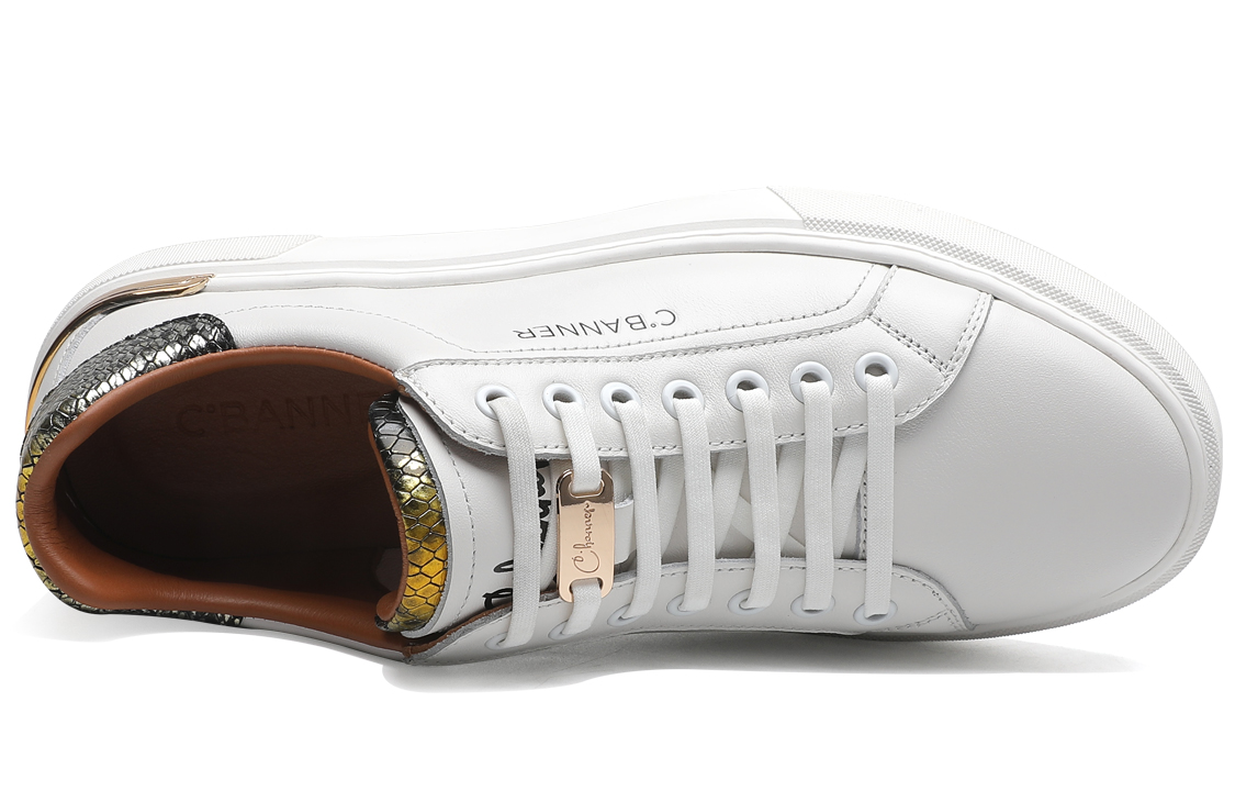 C°BANNER Low-Top Sneakers 'White Leather' 圖 3