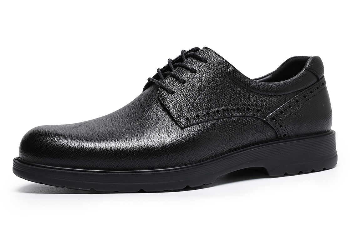 C°BANNER Low Top Leather Business Dress Shoes 'Black' 圖 3