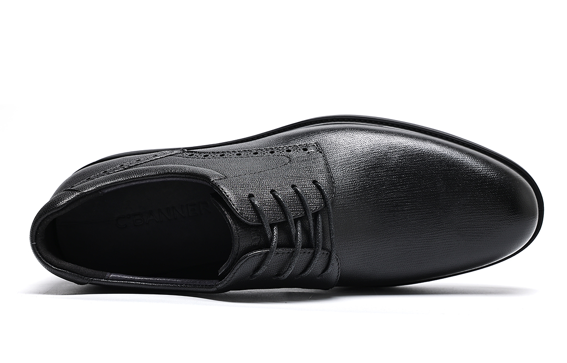 C°BANNER Low Top Leather Business Dress Shoes 'Black' 圖 4