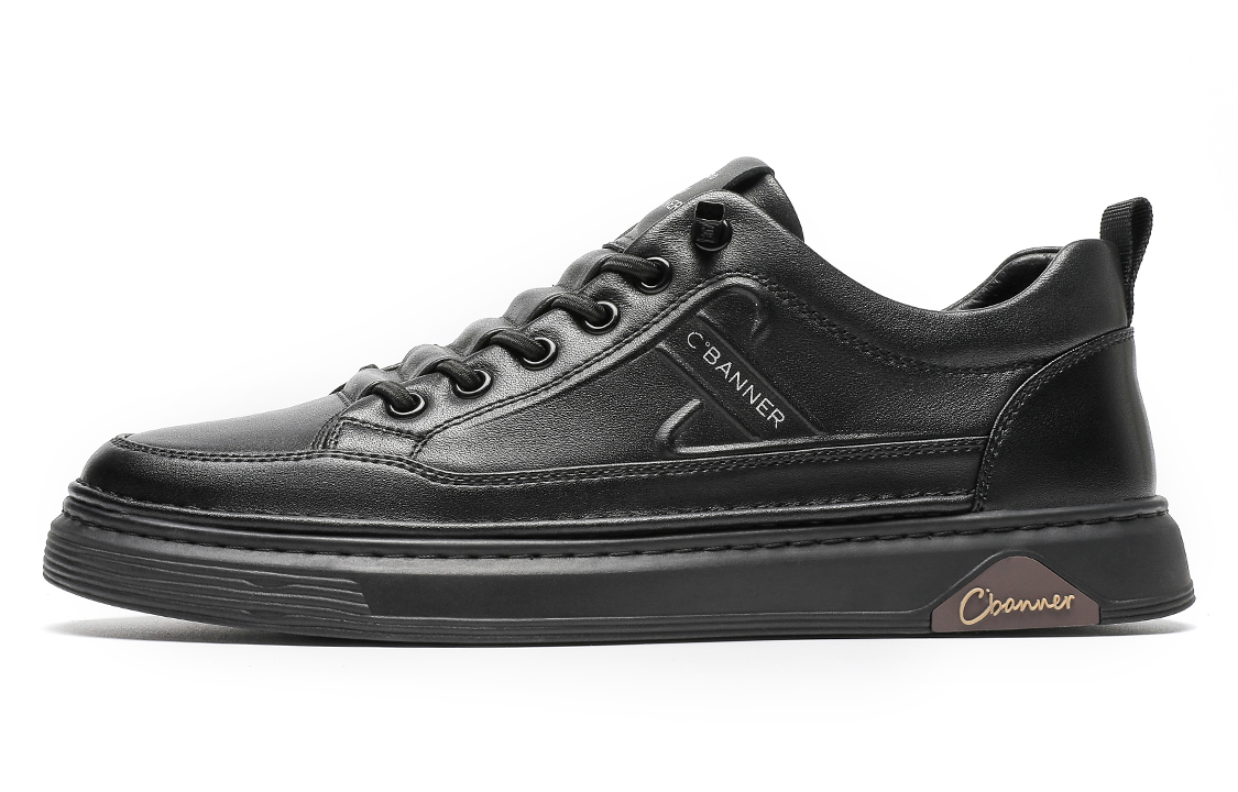 Buy C°BANNER Low Top Sneaker 'Black Leather Patchwork' C3333806DB01