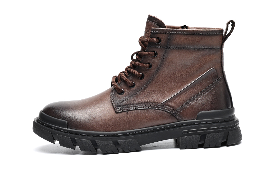 C°BANNER Martin Boot 'Brown Fleece-Lined Biker'