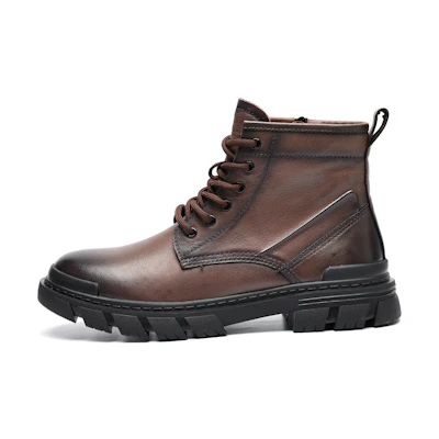 C°BANNER Martin Boot 'Brown Fleece-Lined Biker'