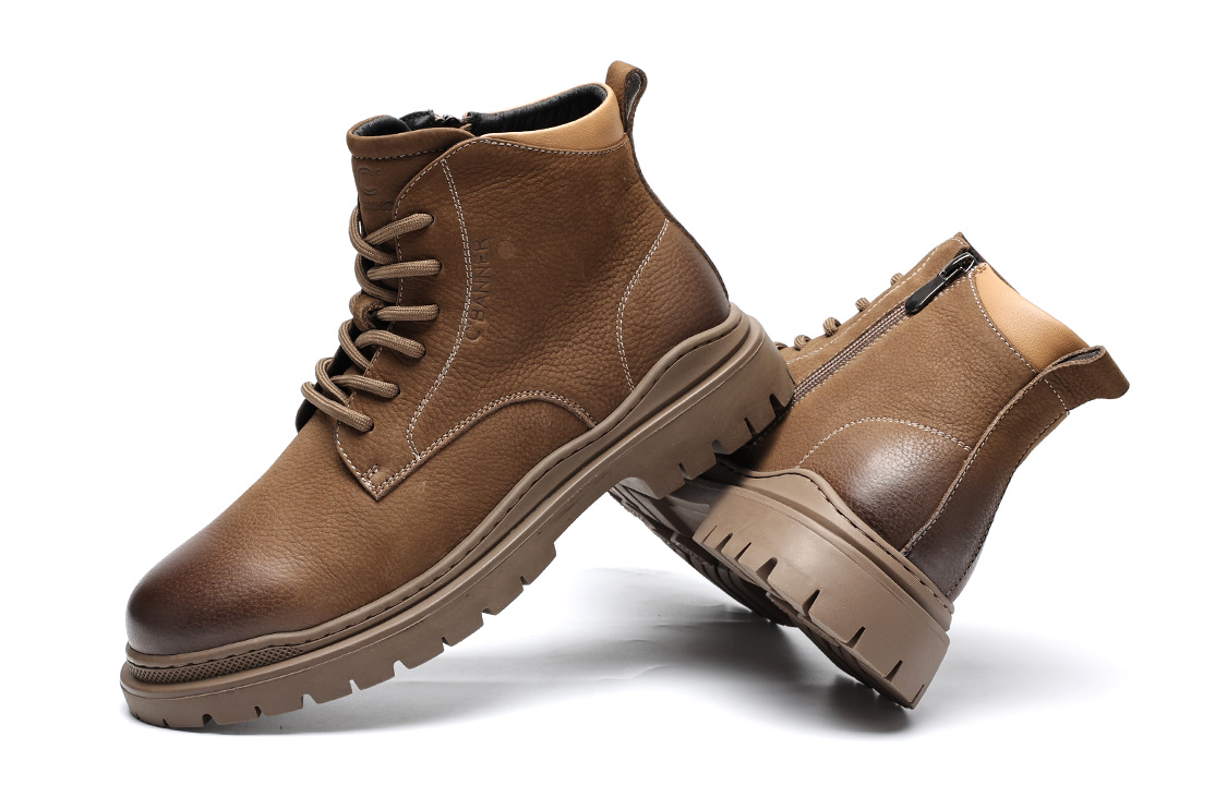 Lookbook C°BANNER Martin Boot 'Khaki Fleece-lined Leather' C2924776M17