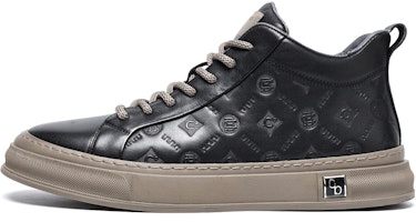 C°BANNER Mid-Top Leather Sneakers 'Black' C2923795D01 C°BANNER Mid-Top Leather Sneakers 'Black' C2923795D01