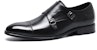 C°BANNER Monk Strap Dress Shoes 'Black Leather' C1523190D01