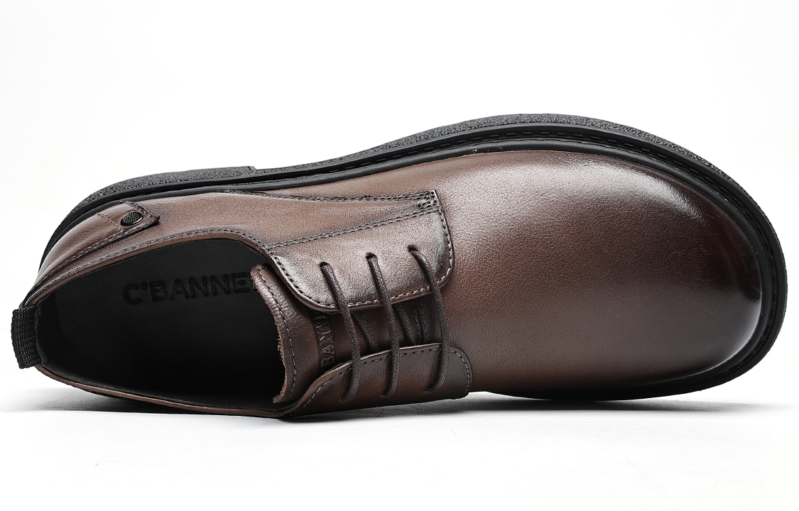 Shop C°BANNER Oxford 'Brushed Brown Leather' C1521009DD02