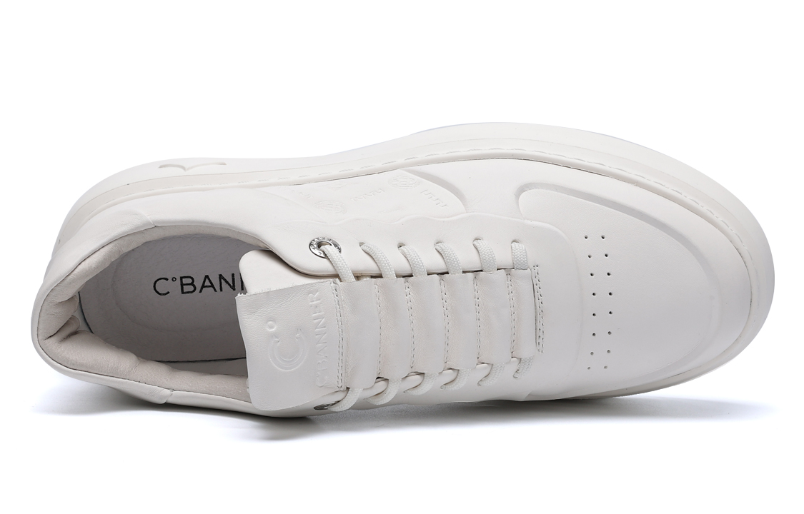 Shop C°BANNER 高级皮革运动鞋 "白色" C0923751DA24