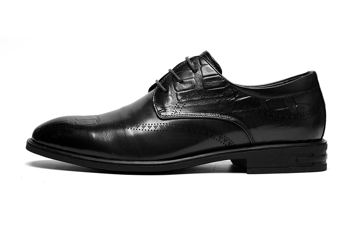 C°BANNER Retro Business Dress Leather Shoes 'Black' C1523195D01