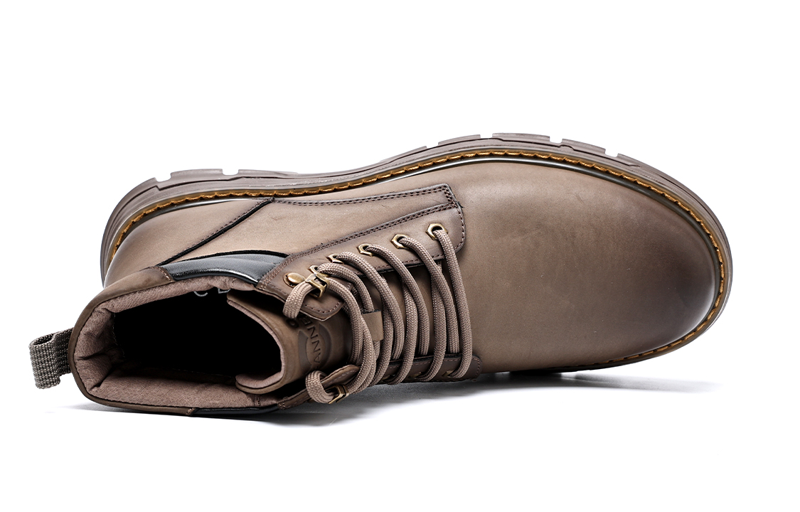 C°BANNER Retro High-Top Workwear Martin Boots 'Khaki' 圖 4