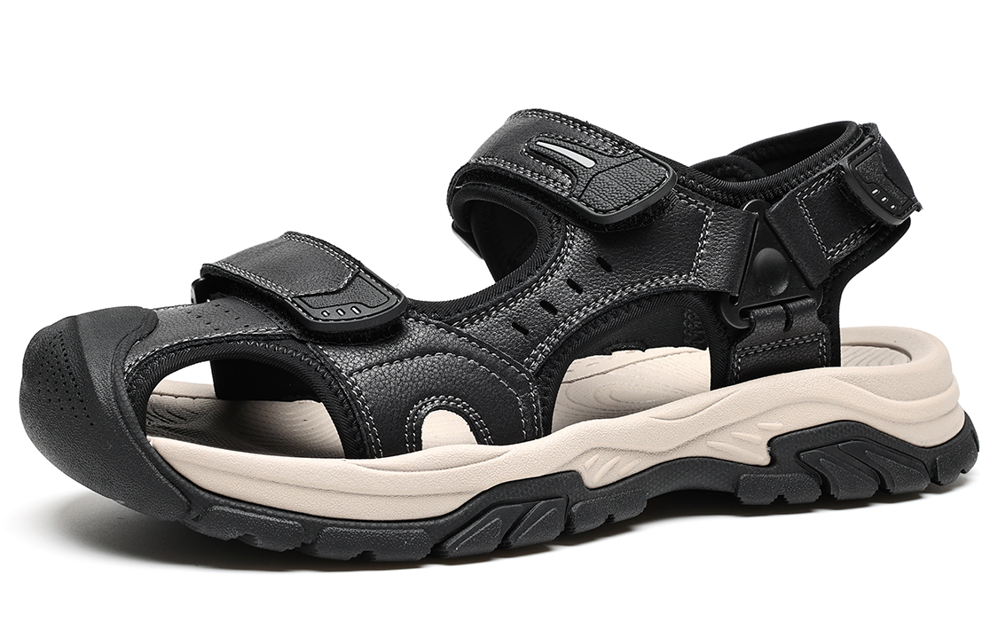 C°BANNER Sandals 'Black CMFT Magic Tape' 圖 2