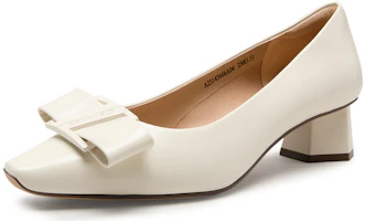 Lookbook C°BANNER Sheepskin Chunky Heel Round Toe High Heels '4cm Women's' A23143666