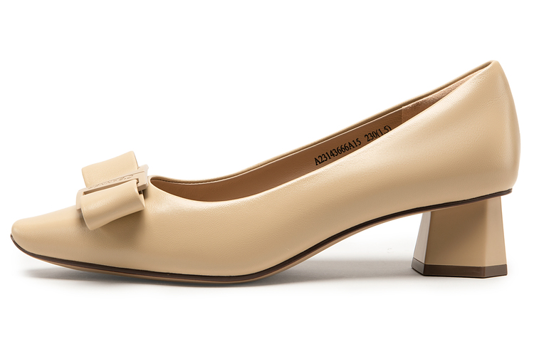 Sizing C°BANNER 양털통굽라운드굽하이힐 (4cm) A23143666