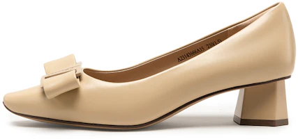 Sizing C°BANNER Sheepskin Chunky Heel Round Toe High Heels '4cm Women's' A23143666