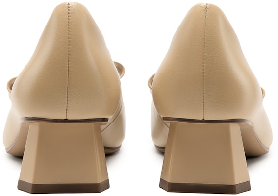 C°BANNER Sheepskin Chunky Heel Round Toe High Heels '4cm Women's' A23143666 2