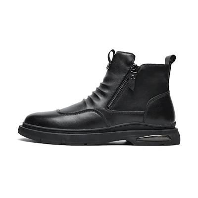 C°BANNER Short Boots 'Black Side-Zip'