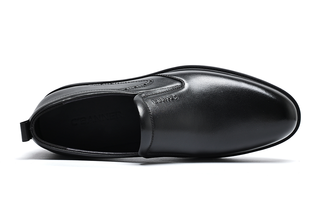 C°BANNER Slip-On Leather Business Dress Shoe 'Black' 圖 4