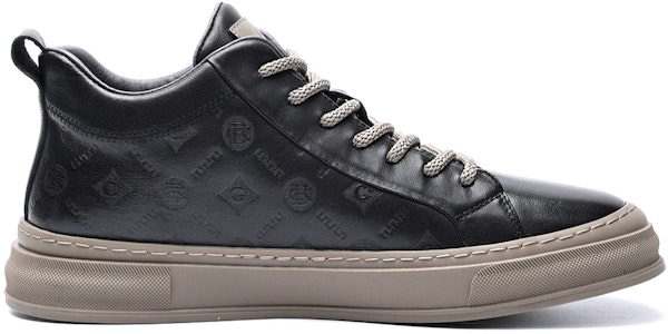 C°BANNER 黑色羊毛衬里休闲皮革运动鞋 C2924795M01 Order C°BANNER 黑色羊毛衬里休闲皮革运动鞋 C2924795M01