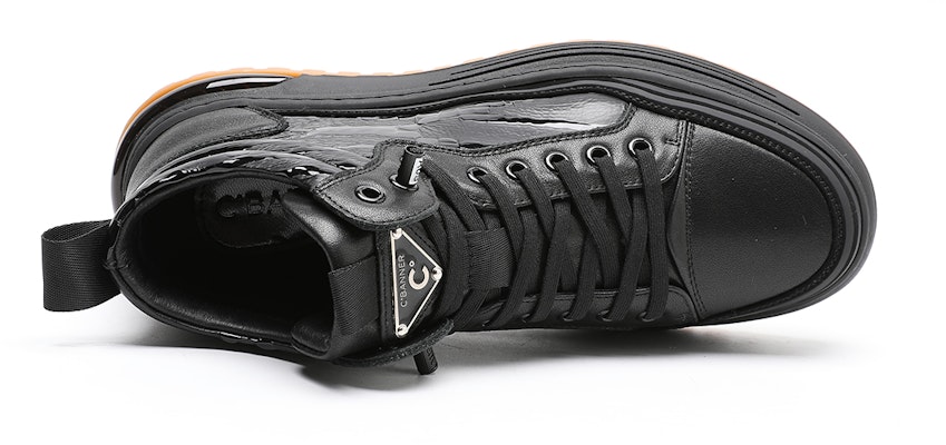 C°BANNER Sneaker Mid-Top 'Black Leather Fleece-Lined' C2114620M01 1