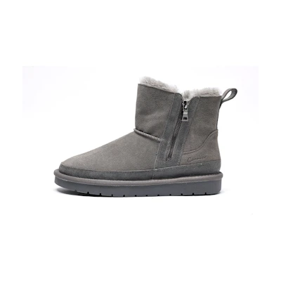 C°BANNER Snow Boots 'Grey Wool-Lined Leather'