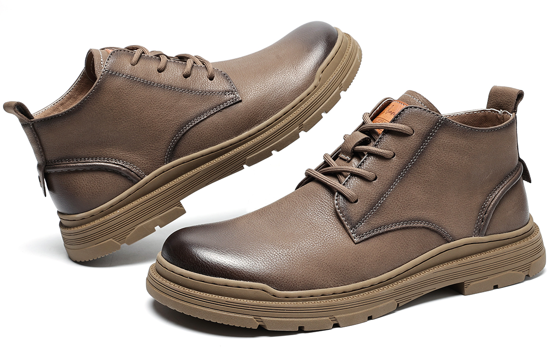 C°BANNER Thick Sole Lace-Up Short Boots 'Khaki' 圖 3