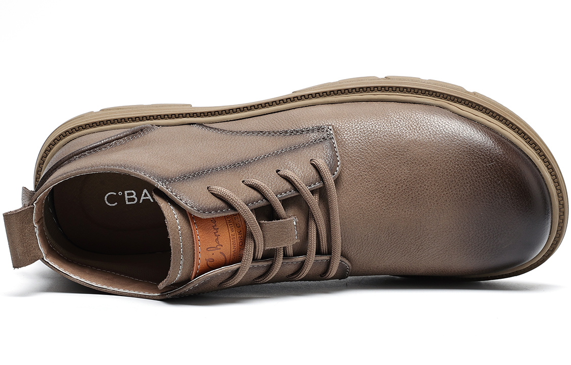 C°BANNER Thick Sole Lace-Up Short Boots 'Khaki' 圖 4