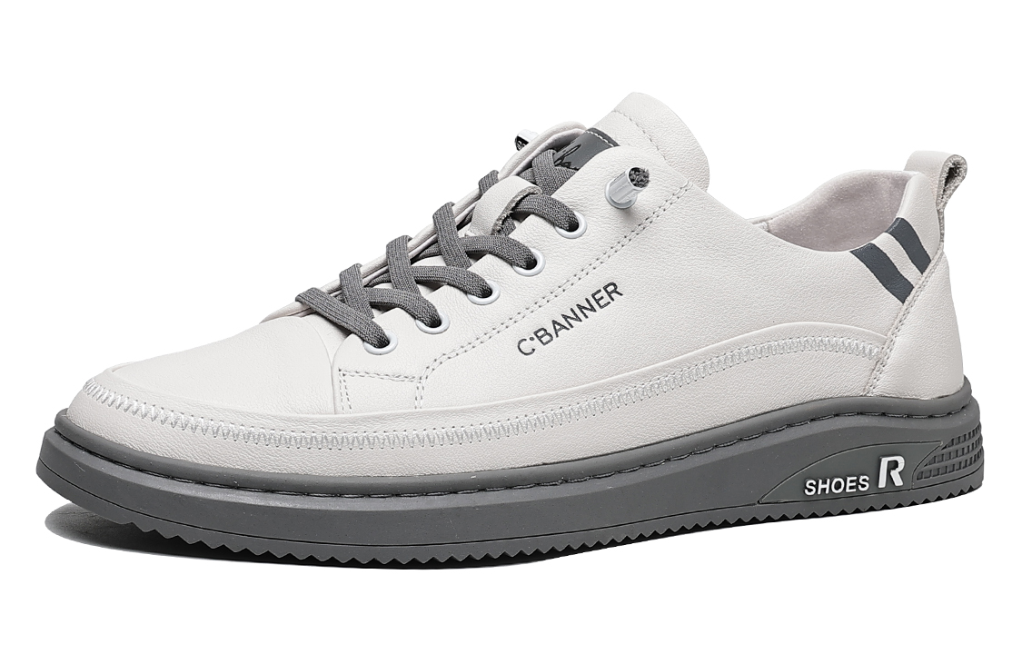 C°BANNER White 'First Layer Cowhide CMFTable Slip-On Sneakers' 圖 2