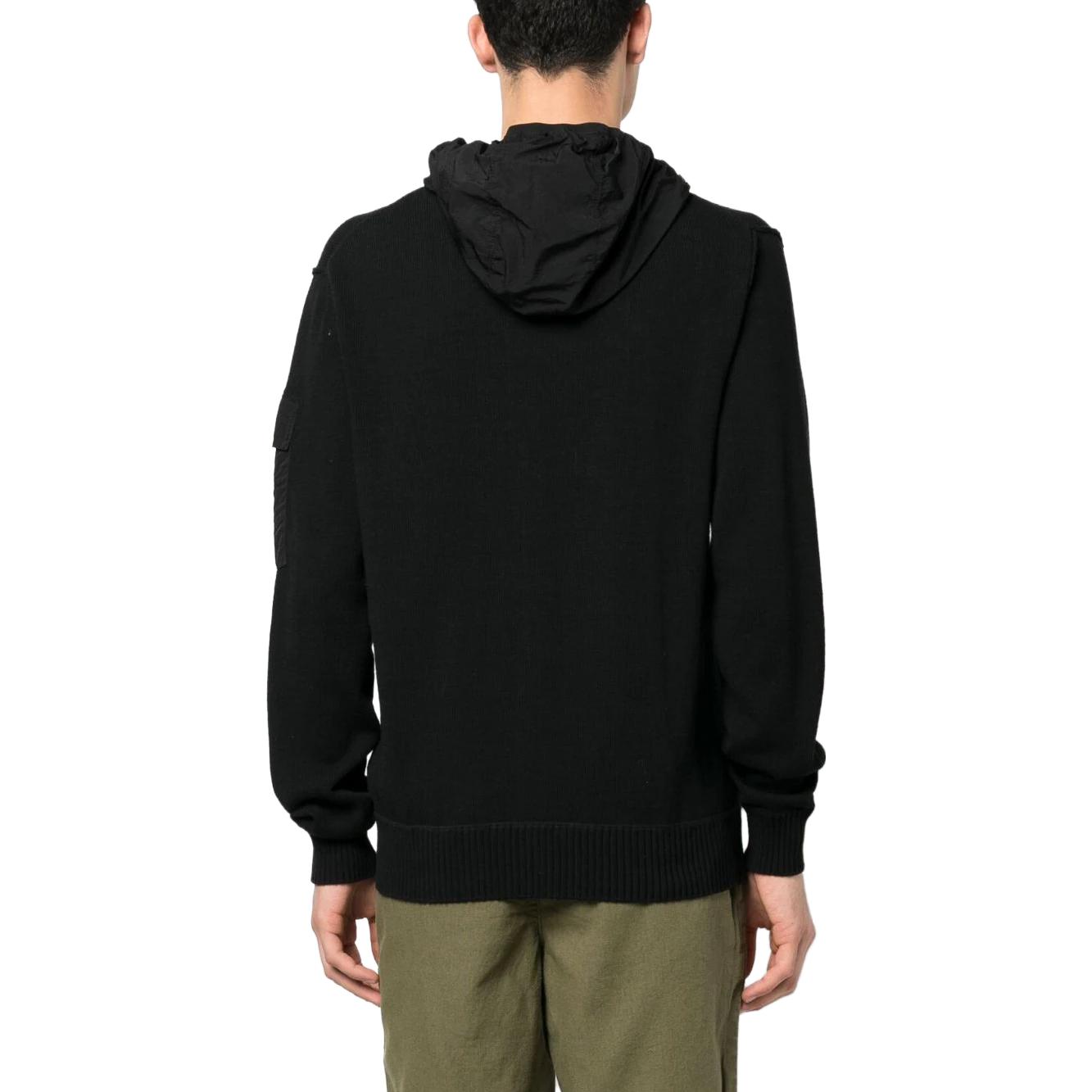 Shop C.P. 컴퍼니 블랙 풀집 후드 재킷 롱슬리브 솔리드 핏 14CMKN185A005367M999