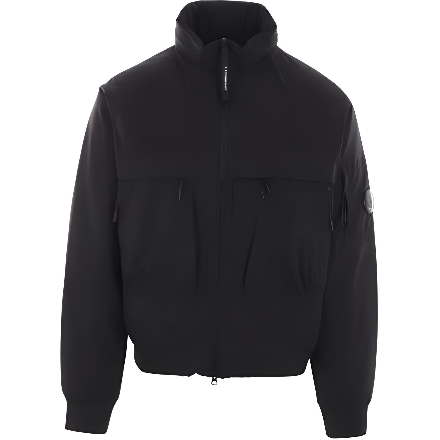 C.P. Company  Black Zip-Up Stand Collar Jacket. CMOW105A004117A999