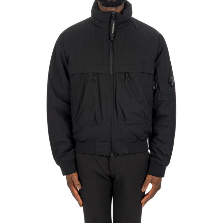 Shop C.P. カンパニー ブラック ジップアップ スタンドカラー ジャケット. CMOW105A004117A999