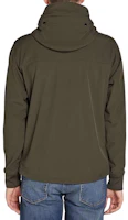 Shop C.P. Company 棕色護目鏡帽連帽拉鍊外套. 12CMOW001A005968A683