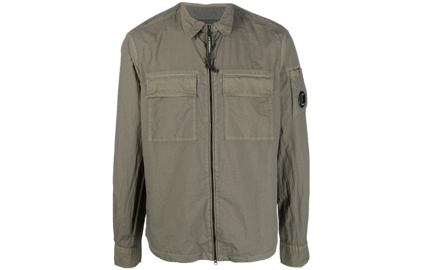 C.P. Company  Green Zip-Up Shirt Jacket. 13CMSH192A005783G-GREEN