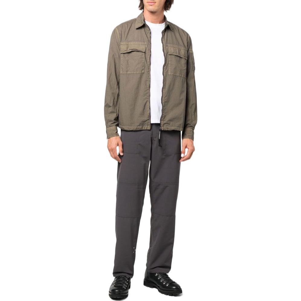 Lookbook C.P. Company Jaket Kemeja Green Zip-Up. 13CMSH192A005783G-GREEN