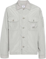 C.P. Company Grey Long Sleeve Jacket with Logo Patch and Button Closure. 16CMOS106A005904G913 C.P. Company Grey Long Sleeve Jacket with Logo Patch and Button Closure. 16CMOS106A005904G913