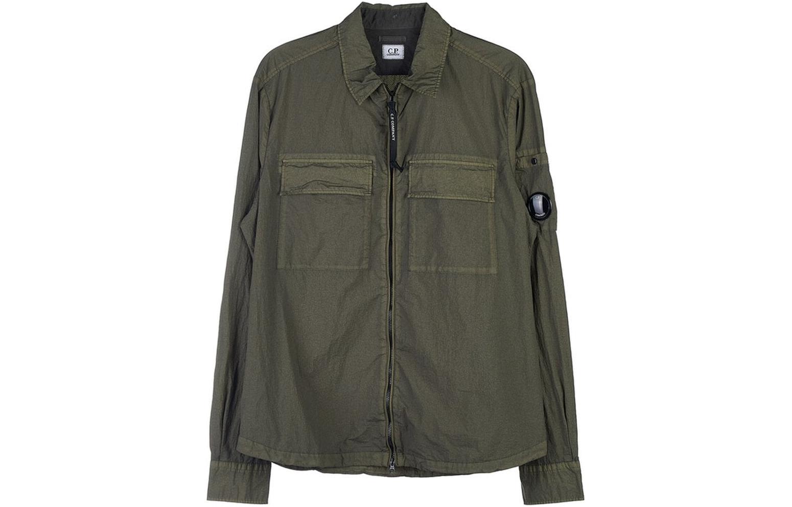 C.P. Company  Olive Solid Zip Pocket Track Jacket 13CMSH192A005783G669