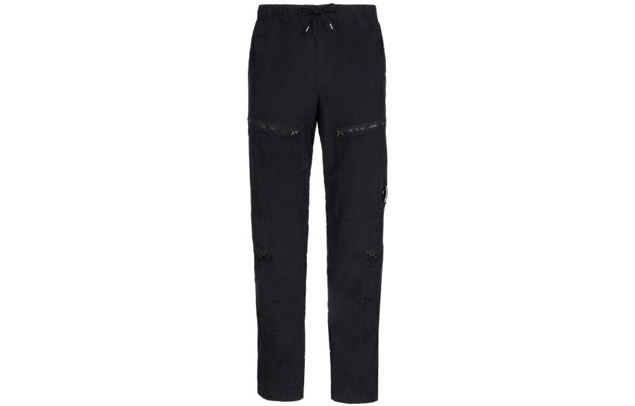 Order C.P. Company Celana Kasual Hitam Model Tapered Relaxed Warna Solid. CMPA126A005991G999