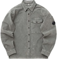 C.P. Company Slim Fit Bicolor Long Sleeve Shirt in Gray-Green. CMSH160A006410O674 C.P. Company Slim Fit Bicolor Long Sleeve Shirt in Gray-Green. CMSH160A006410O674