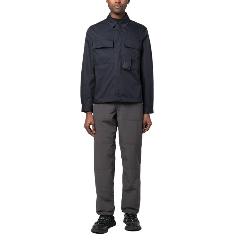 Shop C.P. Company Jaket Warna Polos dengan Dua Kantong 14CMSH072A006472A888