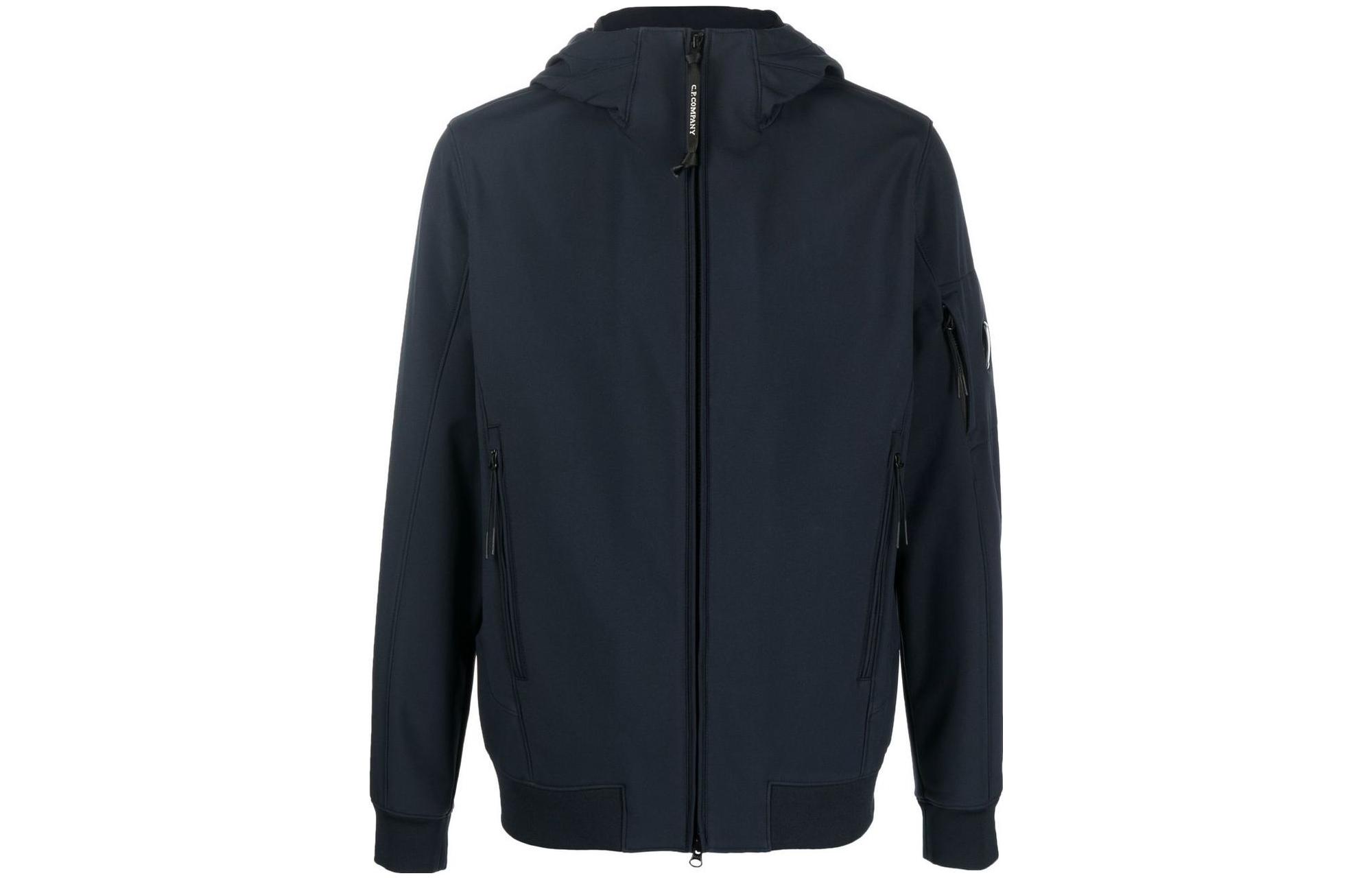 C.P. Company  Solid Color Slim Fit Zip-Up Hoodie Jacket. 15CMOW003A006097A888