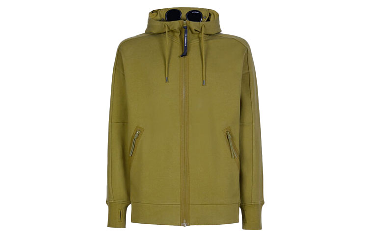 C.P. Company Army Green Goggle Hoodie Jacket 12CMSS082A005086W698
