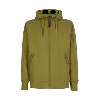 C.P. Company Army Green Goggle Hoodie Jacket 12CMSS082A005086W698
