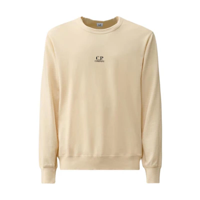 C.P. Company Beige Crewneck Logo Long Sleeve Sweatshirt CMSS162A002246G402