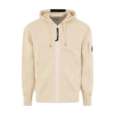 C.P. Company Beige Slim Fit Hoodie Full-Zip Jacket 16CMSS400A005086W402