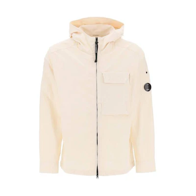 C.P. Company Beige Zip-Up Hoodie Jacket 16CMSH156A006406O402