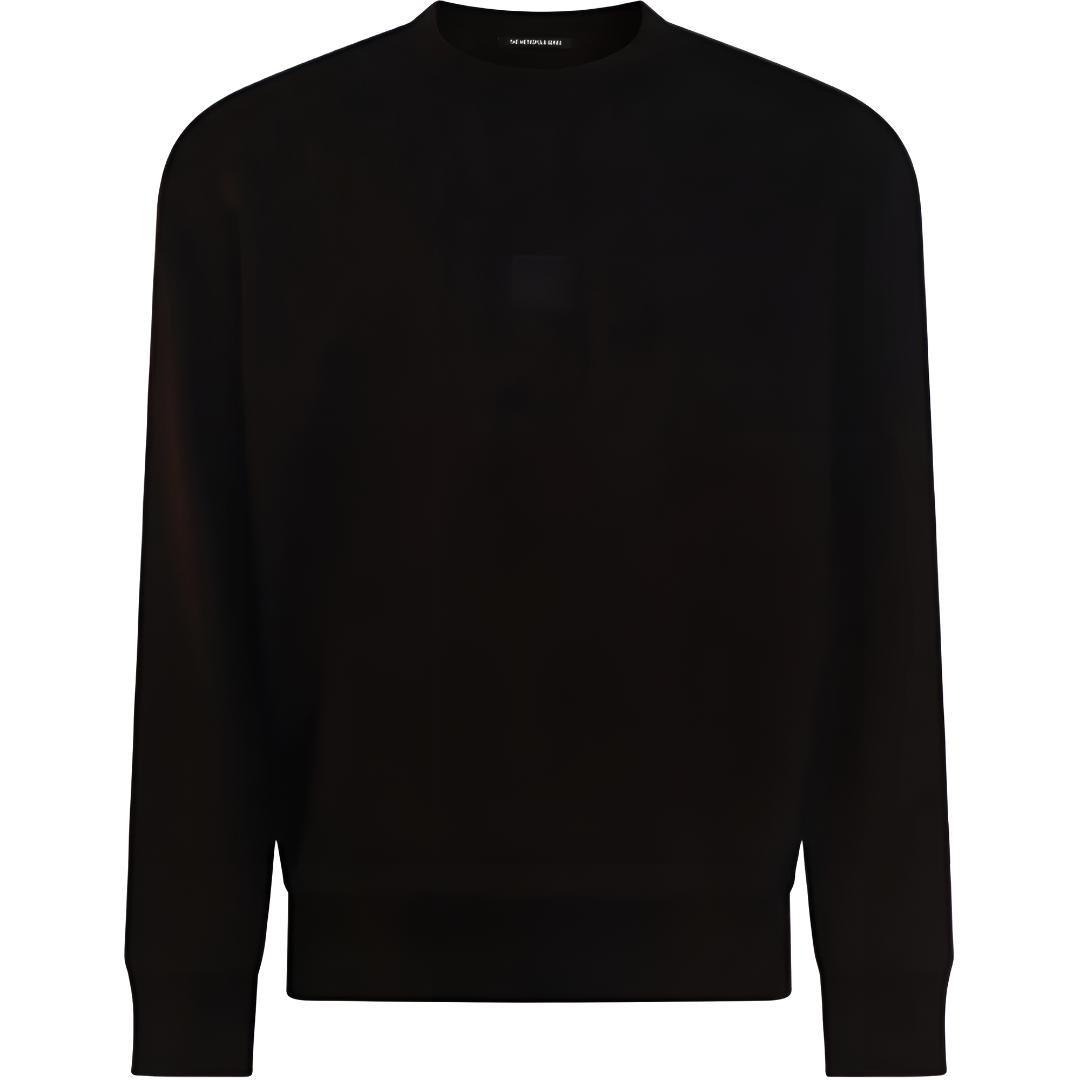 C.P. Company Black Cotton Crewneck Long Sleeve Sweatshirt 17CLSS032A006452W999